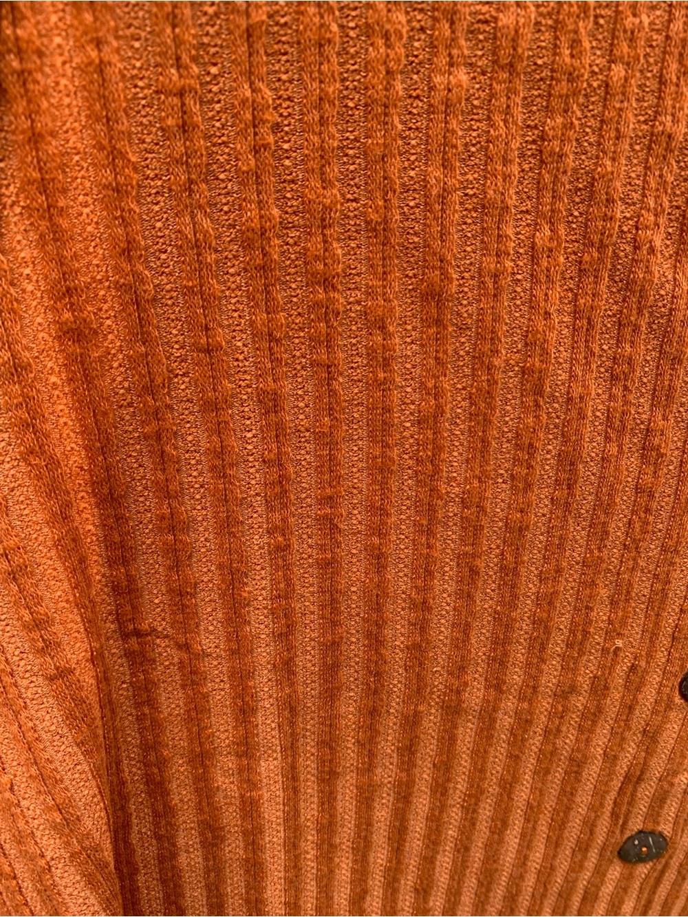 Sleeveless Button-Front Ribbed Tank Top — Orange - Picture 5 of 9